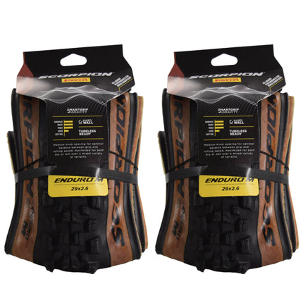Pirelli Scorpion Enduro M Classic 29x2.6 Mountain Bicycle Tire Tubeless Ready, HardWALL 60 TPI High-Performance All-Terrain Tire for Enduro Trail & Aggressive XC Riding Mountain Bike w/Keychain (2 Pk)