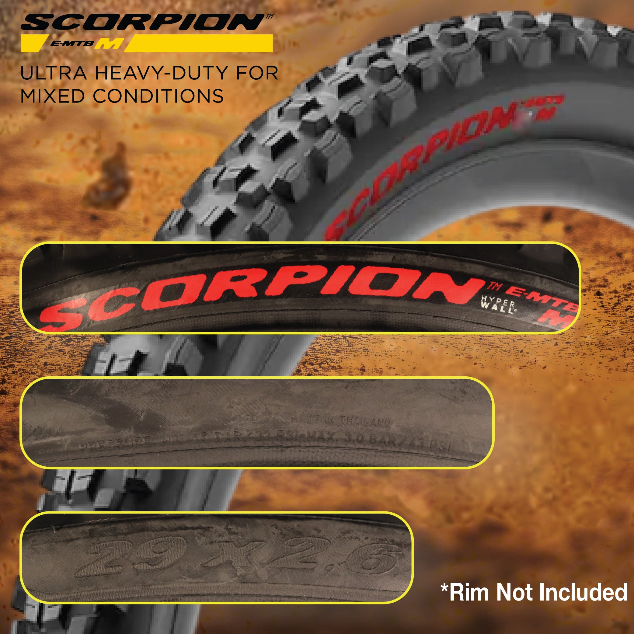 Pirelli Scorpion E-MTB M Red Color Edition 27.5x2.6 Mountain Bicycle Tire Tubeless High-Performance Tear-Resistant E-MTB Tire for XC Racing Trail & Enduro Riding 60 TPI Mountain Bike w/Keychain (2 Pk)