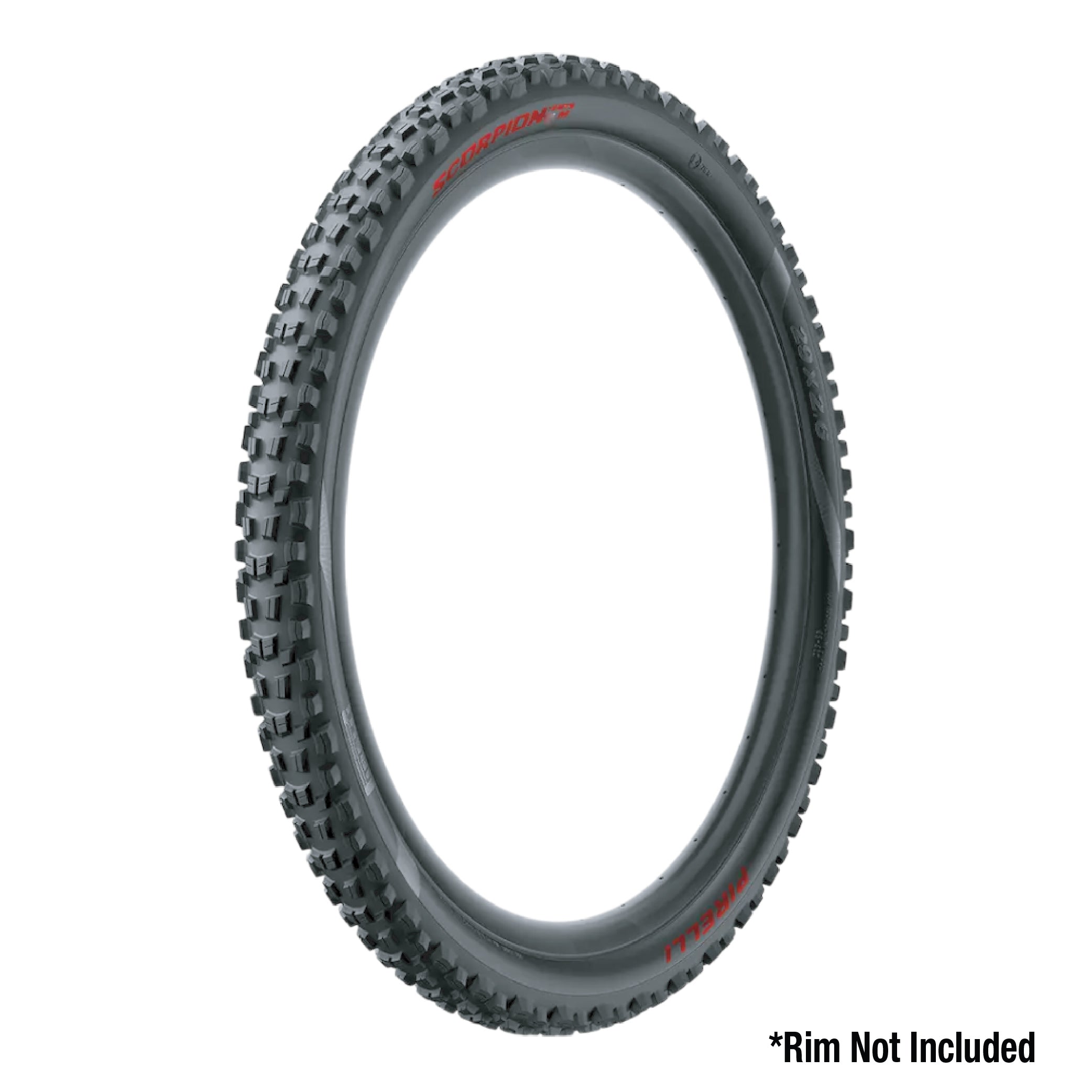 Pirelli Scorpion E-MTB M Red Color Edition 27.5x2.6 Mountain Bicycle Tire Tubeless High-Performance Tear-Resistant E-MTB Tire for XC Racing Trail & Enduro Riding 60 TPI Mountain Bike w/Keychain (2 Pk)
