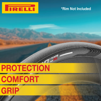 Pirelli P ZERO Race TLR SL 28-622(700x28c) & SmarTUBE EVO 25/28-622 700C Road Bike Tire & Presta Tube Set- Super Lightweight, Bicycle Tire & Tube Set for Road Racing - SmartEVO Compound w/Keychain