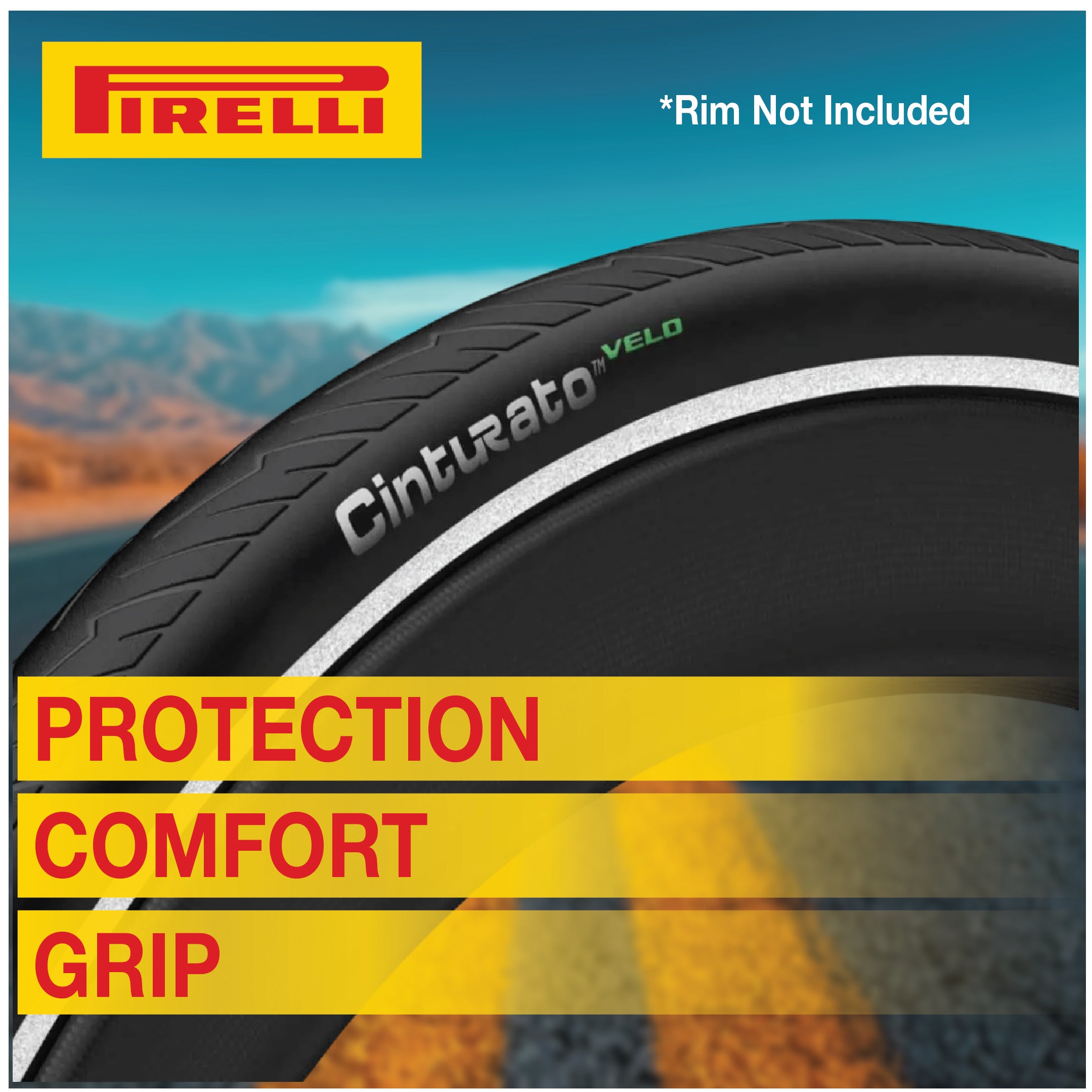 Pirelli Cinturato Velo TLR Reflective 28-622 (700 x 28c) Road Bicycle Tire & 23/28-622 Presta P ZERO SmarTUBE - Armour Tech, Clincher Type, Tubeless Ready Bike Tire with Keychain 700x28c