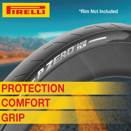 Pirelli P ZERO Race TLR 26-622(700x26c) & SmarTUBE EVO 25/28-622 700C Road Bike Tire & Presta Tube Set- Lightweight, Bicycle Tire & Tube Set for Road Racing - SmartEVO Compound w/Keychain