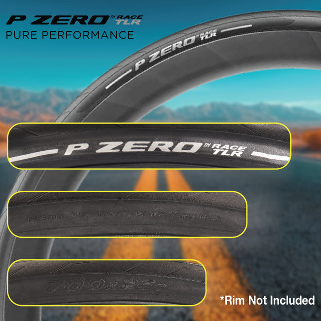 Pirelli P ZERO Race TLR 26-622(700x26c) & SmarTUBE EVO 25/28-622 700C Road Bike Tire & Presta Tube Set- Lightweight, Bicycle Tire & Tube Set for Road Racing - SmartEVO Compound w/Keychain (2Pk)