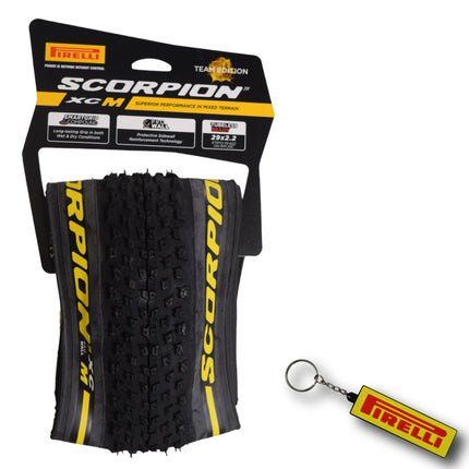 Pirelli Scorpion Trail M Yellow Label 60-622 (29x 2.4) MTB Bicycle Tire  - Designed for Trail Riding with Varying Terrain, 60TPI and ProWall Casing- Trail Bike Tire w/Keychain (2 Pk)