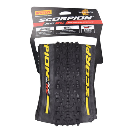 Pirelli Scorpion XC RC Yellow Label 55-622 (29x 2.2) MTB Bicycle Tire  - Designed for Demanding Natural, Hardpacked, & Loose Courses, 120TPI and ProWall Casing- Mountain Bike Tire w/Keychain