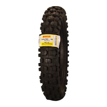 Pirelli MT 21 Rallycross 120/80-18 Rear Motorcycle Tire - DOT Approved, Dual-Sport/Enduro, Aggressive Tread for Off-Road & Rally, High-Performance Grip, Fits Adventure & Dirt Bikes with Keychain