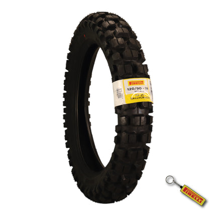 Pirelli MT 21 Rallycross 120/90-18 Rear Motorcycle Tire - DOT Approved, Dual-Sport/Enduro, Aggressive Tread for Off-Road & Rally, High-Performance Grip, Fits Adventure & Dirt Bikes with Keychain