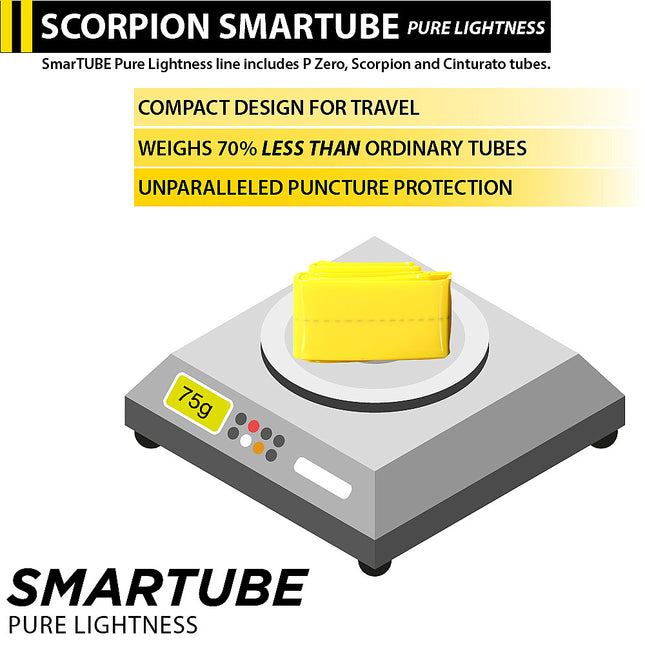 Pirelli Scorpion SmarTUBE 46/58-622, Presta 42mm Valve - Ultimate Puncture Resistance, Low Weight, Adventure Cycling Essentials - Bicycle Tire Tube w/Keychain