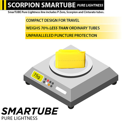 Pirelli Scorpion SmarTUBE 46/58-622, Presta 42mm Valve - Ultimate Puncture Resistance, Low Weight, Adventure Cycling Essentials - Bicycle Tire Tube w/Keychain