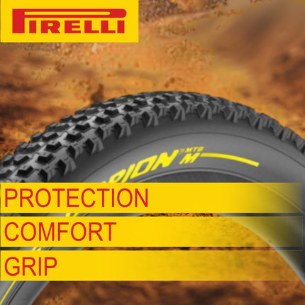 Pirelli Scorpion Sport XC M 29 x 2.4 Black Folding Tire for Mountain Bikes - Mixed Terrain Performance, Lightweight and Durable for varied terrain. With Pirelli Scorpion Keychain.