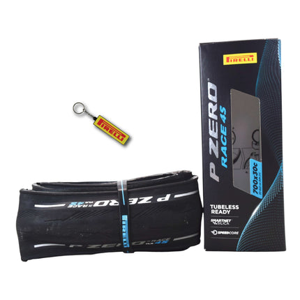 Pirelli P ZERO Race TLR 4S 30-622 (700x30c) Road Bike Tire - Tubeless Ready, All-Season Performance, High Grip & Durability, Fast Rolling Bicycle Tire- SmartNet Silica Compound, w/Keychain