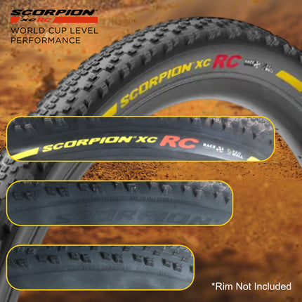 Pirelli Scorpion Race XC M ProWALL Team Edition 29 x 2.4 Yellow Label MTB Tire-2pk High Performance XC Tire-Fast Rolling Durable Folding Tire w/Scorpion SmarTube 59/70-622 Presta 42mm-2pkk w/Keychain
