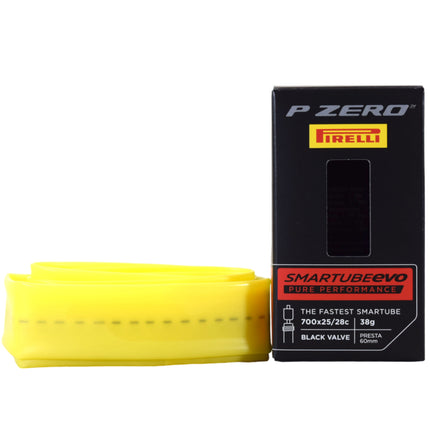 Pirelli P Zero SmarTUBE EVO– 700 x 25-28C, Presta Valve 60mm - Ultimate Puncture Resistance, Low Weight, Road Bike Cycling Essentials - Bicycle Tire Tube w/Keychain