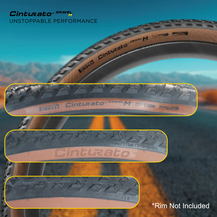 Pirelli Cinturato Gravel M Classic HP-Line 40-622 Tan Wall Bicycle Tire 700x40 2 Pack Mixed Terrain Gravel Tires Folding with Cinturato SmarTube 33-45-622 Presta 60mm 2 Pack and Keychain