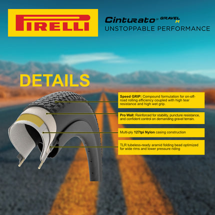 Pirelli Cinturato Gravel M Classic HP-Line 40-622 Tan Wall Bicycle Tire 700x40 2 Pack Mixed Terrain Gravel Tires Folding with Cinturato SmarTube 33-45-622 Presta 60mm 2 Pack and Keychain