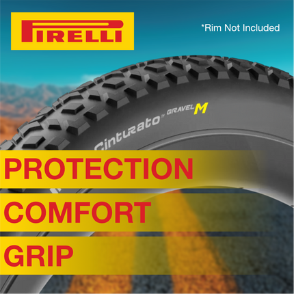 Pirelli Cinturato Gravel M HP-Line 45-622 Black Bicycle Tire 700x45 2 Pack High Performance Gravel Tires Mixed Terrain Durable All Road Folding Tires for Gravel Dirt and Pavement with Keychain