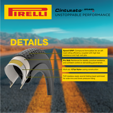 Pirelli Cinturato Gravel H HP-line 40-622 Black Bicycle Tire 700x40 2 Pack High Performance Gravel Tire - Fast Rolling Durable All-Road Folding Tire for Hardpack & Pavement with Keychain