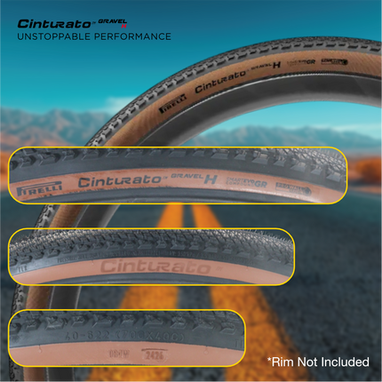 Pirelli Cinturato Gravel H Classic HP Line 40-622 Tan Wall Bicycle Tires (2-Pack) with Cinturato SmarTube 33/45-622 Presta 60mm (2-Pack) - Fast Rolling Gravel Tire & Tube Bundle + Keychain