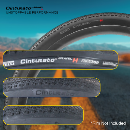 Pirelli Cinturato Gravel H HP-Line 45-622 Black Bicycle Tire 700x45 2 Pack High Performance Gravel Tires Fast Rolling All Road Folding Tires with SmarTube 33/45-622 Presta 60mm 2 Pack and Keychain