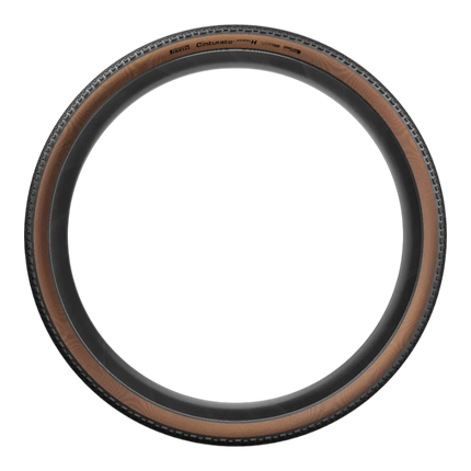 Pirelli Cinturato Gravel H Classic HP Line 45-622 Tan Wall Bicycle Tire 700x45 High Performance Gravel Tire - Fast Rolling Durable All-Road Folding Tire with Keychain