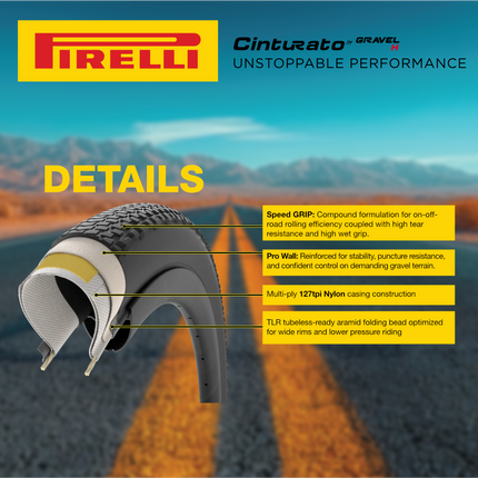 Pirelli Cinturato Gravel H Classic HP Line 45-622 Tan Wall Bicycle Tires (2-Pack) with Cinturato SmarTube 33/45-622 Presta 60mm (2-Pack) - Fast Rolling Gravel Tire & Tube Bundle + Keychain
