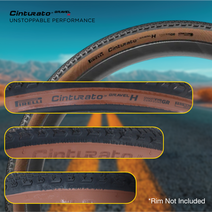 Pirelli Cinturato Gravel H Classic HP Line 45-622 Tan Wall Bicycle Tires 700x45 High Performance Gravel Tire Set - 2 Pack Fast Rolling Durable All-Road Folding Tires with Keychain