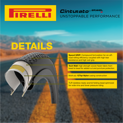 Pirelli Cinturato Gravel H P-Line 45-622 Black Bicycle Tire 700x45 High Performance Gravel Tire Fast Rolling All Road Folding Tire with Cinturato SmarTube 33-45-622 Presta 60mm and Keychain
