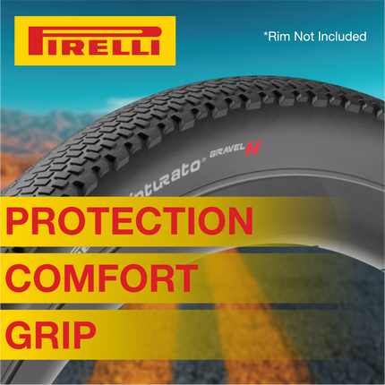 Pirelli Cinturato Gravel H P-Line 45-622 Black Bicycle Tire 700x45 High Performance Gravel Tire Fast Rolling All Road Folding Tire with Cinturato SmarTube 33-45-622 Presta 60mm and Keychain