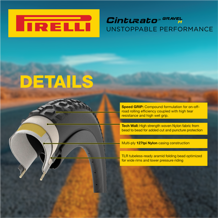 Pirelli Cinturato Gravel M P-Line 40-622 Black Bicycle Tire 700x40 2 Pack High Performance Gravel Tires Mixed Terrain Durable All Road Folding Tires for Gravel Dirt and Pavement with Keychain