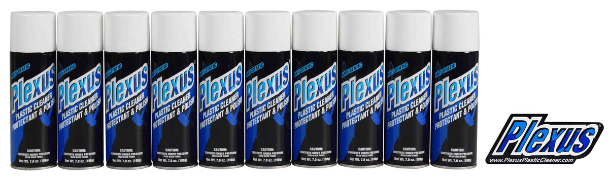 MADE USA Plexus Plastic Cleaner Protectant & Polish 7oz Can 10 Pack w Sticker