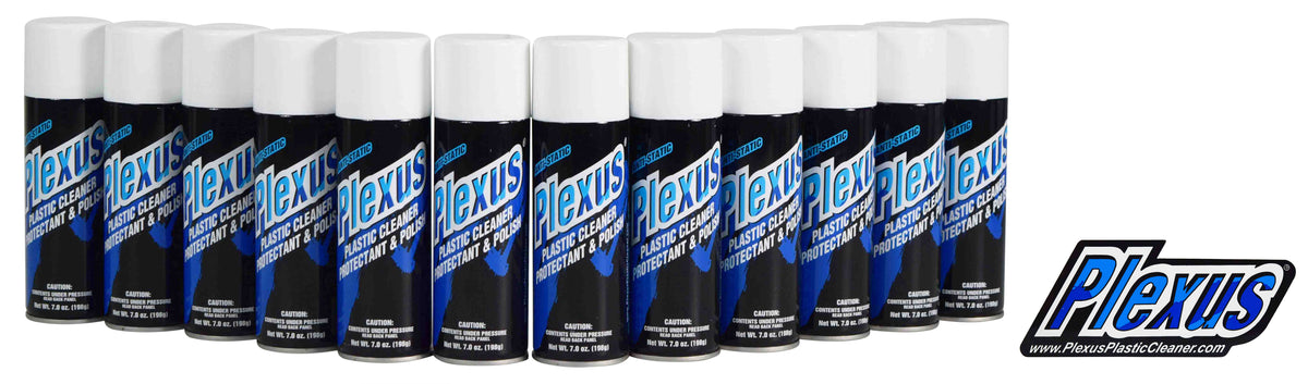 MADE USA Plexus Plastic Cleaner Protectant & Polish 7oz Can 12 Pack w Sticker