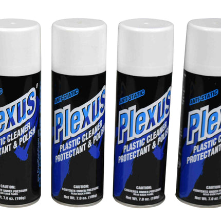 MADE in USA Plexus Plastic Cleaner Protectant & Polish 7oz Can 6 Pack w Sticker