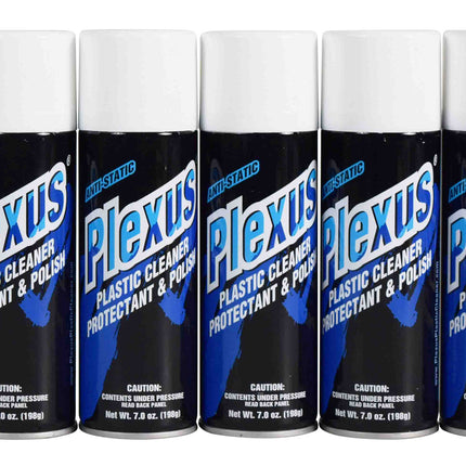 MADE in USA Plexus Plastic Cleaner Protectant & Polish 7oz Can 8 Pack w Sticker