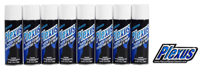 MADE in USA Plexus Plastic Cleaner Protectant & Polish 7oz Can 8 Pack w Sticker