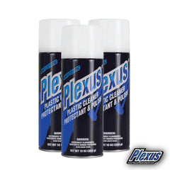 Plexus Aerosol Plastic Cleaner, Protectant, & Polish  13oz Can  Made in USA  All-in-One Solution for Plastic Surfaces with Sticker (3-Pack)