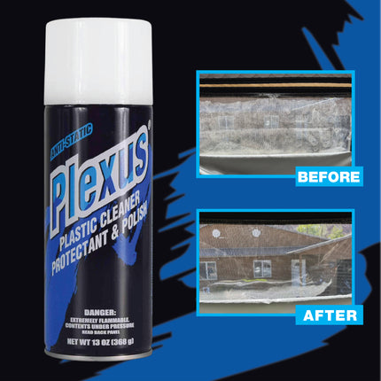 Plexus Aerosol Plastic Cleaner, Protectant, & Polish  13oz Can  Made in USA  All-in-One Solution for Plastic Surfaces with Sticker (8-Pack)