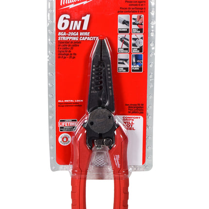 Milwaukee 48-22-3079 8GA-20GA 6 in 1 Combination Wire Pliers