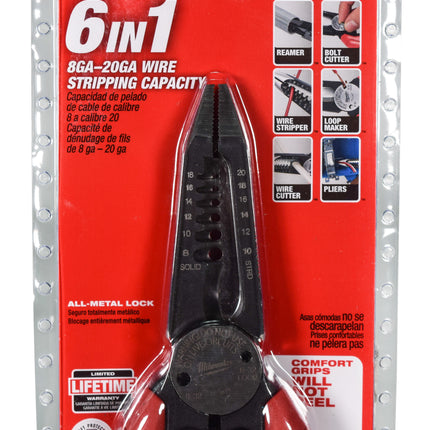 Milwaukee 48-22-3079 8GA-20GA 6 in 1 Combination Wire Pliers