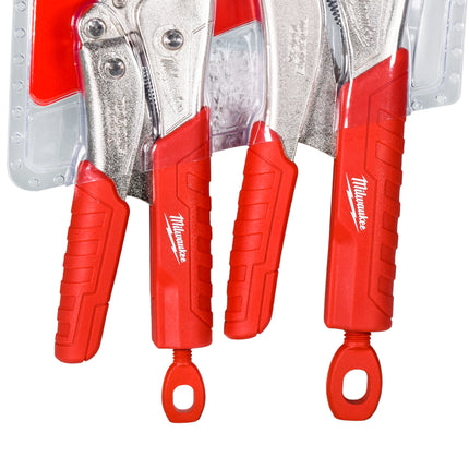 Milwaukee 48-22-3402 2 Pc. 7" & 10" Torque Lock Curved Jaw Locking Pliers Set With Grip