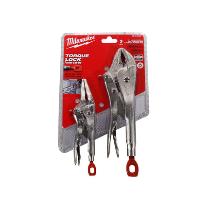 Milwaukee 48-22-3602 2Pc Locking Pliers Set, 6" Long Nose & 10" Curved Jaw