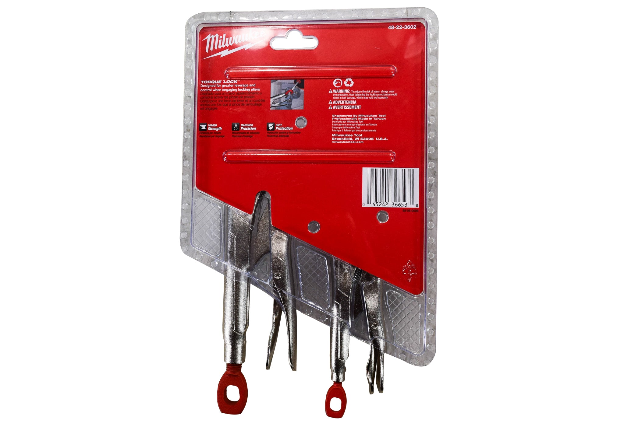 Milwaukee 48-22-3602 2Pc Locking Pliers Set, 6" Long Nose & 10" Curved Jaw