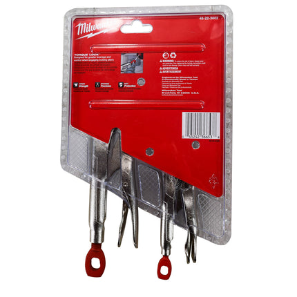 Milwaukee 48-22-3602 2Pc Locking Pliers Set, 6" Long Nose & 10" Curved Jaw