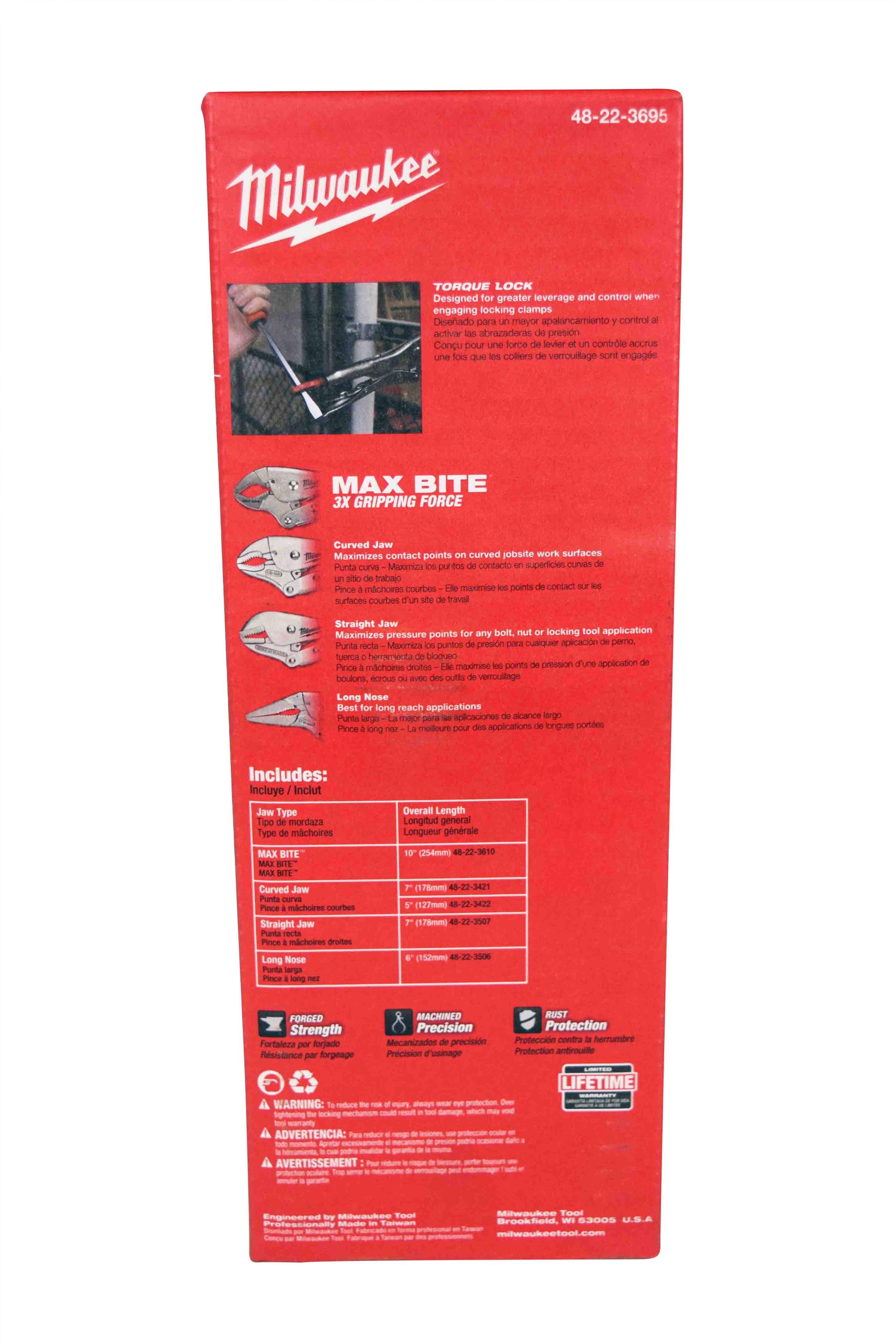 Milwaukee 48-22-3695 5 Piece Locking Plier Auto Kit