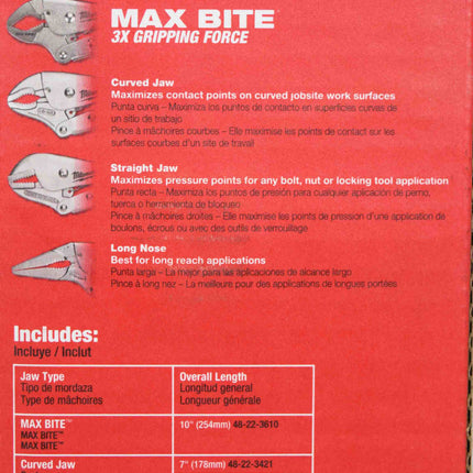 Milwaukee 48-22-3695 5 Piece Locking Plier Auto Kit