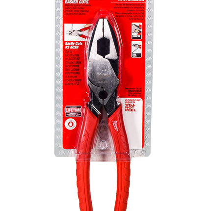 Milwaukee 48-22-6100 Comfort Grip High Leverage Linemans Pliers with Crimper