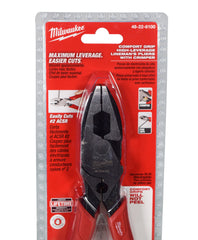 Milwaukee 48-22-6100 Comfort Grip High Leverage Linemans Pliers with Crimper