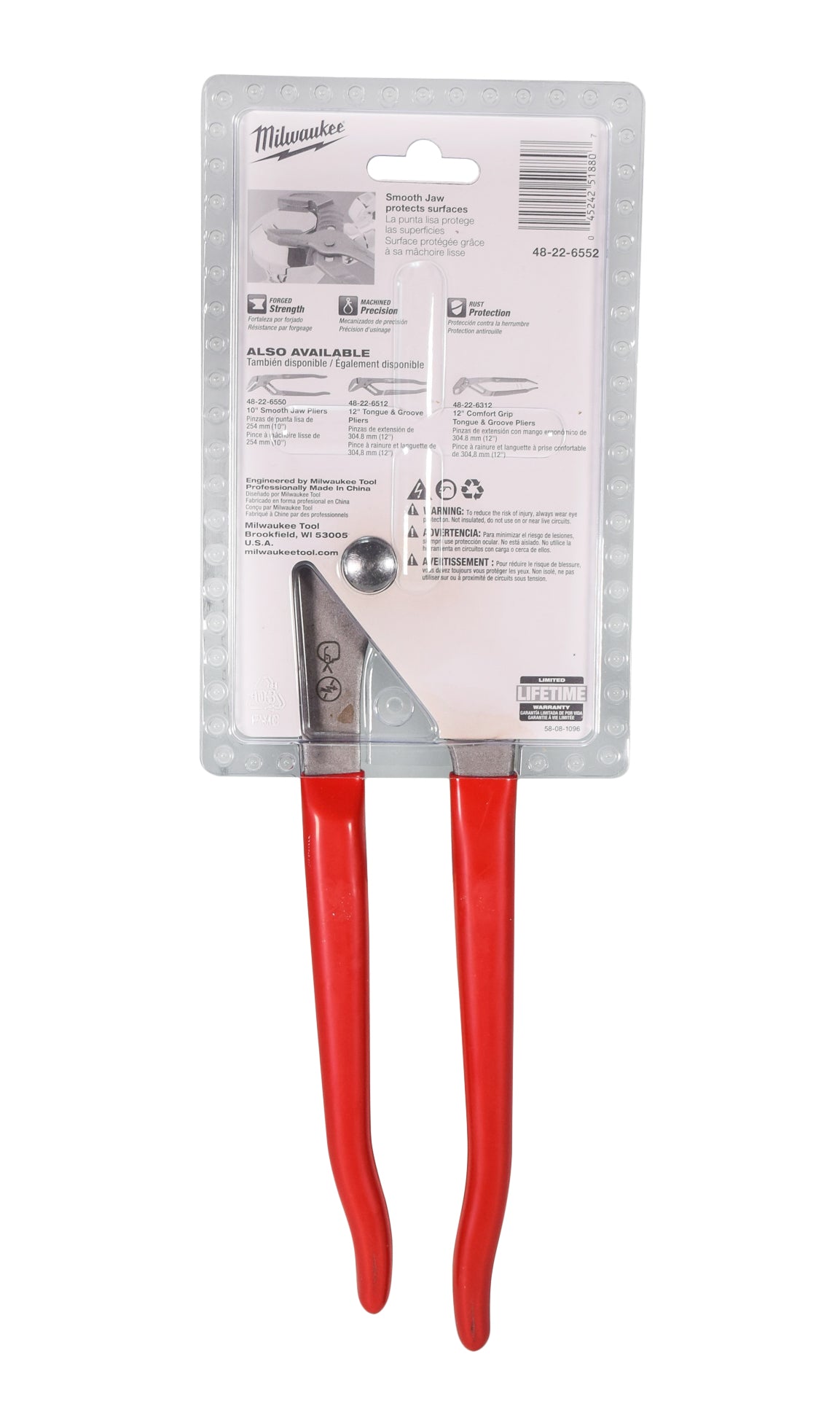 Milwaukee 48-22-6552 12" Tongue Groove Adjustable Smooth Jaw Pliers