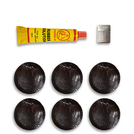 Stop & Go 3003 9 Piece Tube Type Tire Repair Kit with Patches & Rubber Cement for Punctures and Flats on Motorcycle, Scooter, & Utility Trailer (6 Patches)