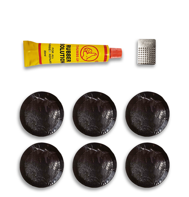 Stop & Go 3003 9 Piece Tube Type Tire Repair Kit with Patches & Rubber Cement for Punctures and Flats on Motorcycle, Scooter, & Utility Trailer (6 Patches)