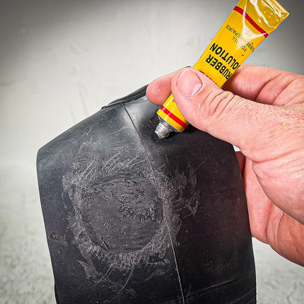 Stop & Go 3003 9 Piece Tube Type Tire Repair Kit with Patches & Rubber Cement for Punctures and Flats on Motorcycle, Scooter, & Utility Trailer (6 Patches)